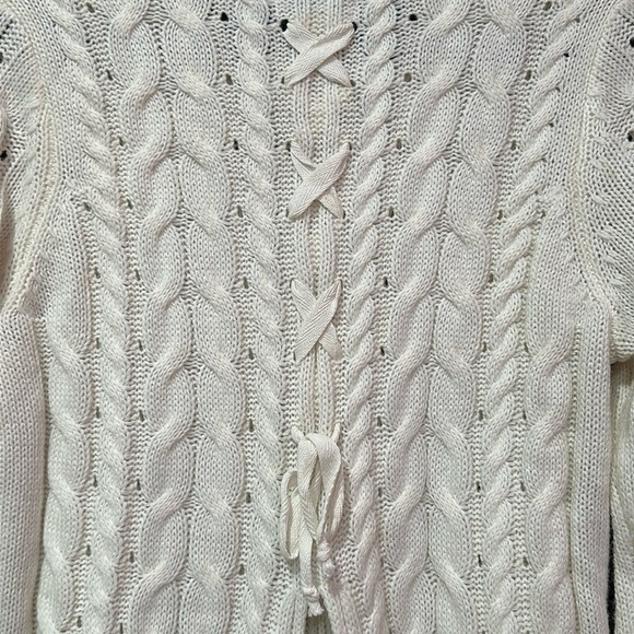 INDIGO Women’s Cream Knit Crew-Neck Sweater Size M - Picture 5 of 7